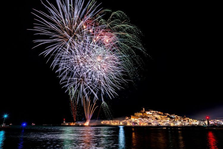 Fuegos artificiales Ibiza san ciariaco