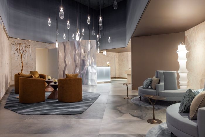 Entrada Spa con gotas de agua